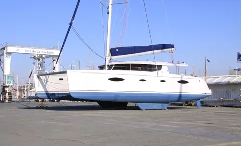 Representative photograph of a Fountaine Pajot boat